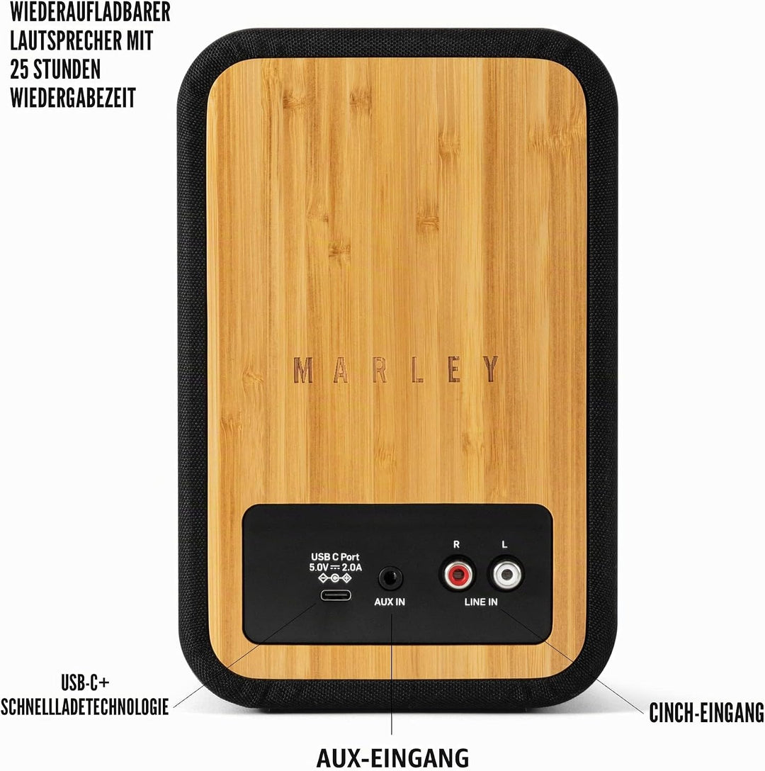 House of Marley Get Together Solo Bluetooth-Lautsprecher – Tragbarer Lautsprecher, 25 h Akkulaufzeit