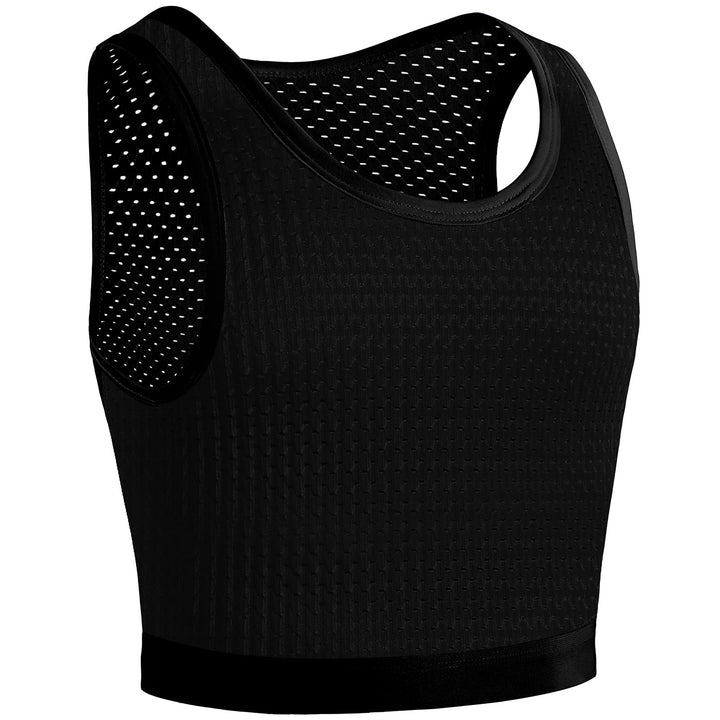 XUJI Transgender FTM Trans Atmungsaktive Halb Brust binder M Schwarz, M Schwarz