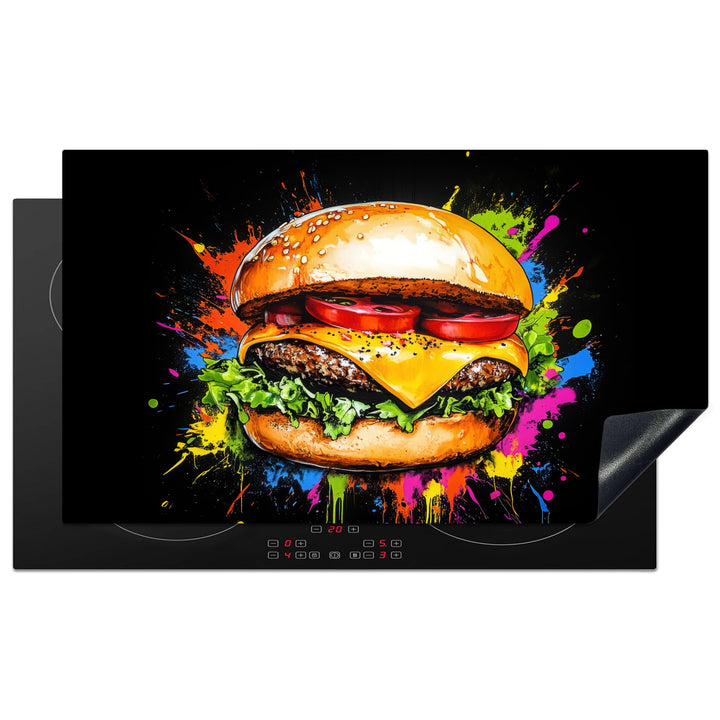 Herdabdeckplatte 90x52 cm Einteilig Herdabdeckung Abdeckplatte für Ceranfeld Abdeckung Induktionskoc