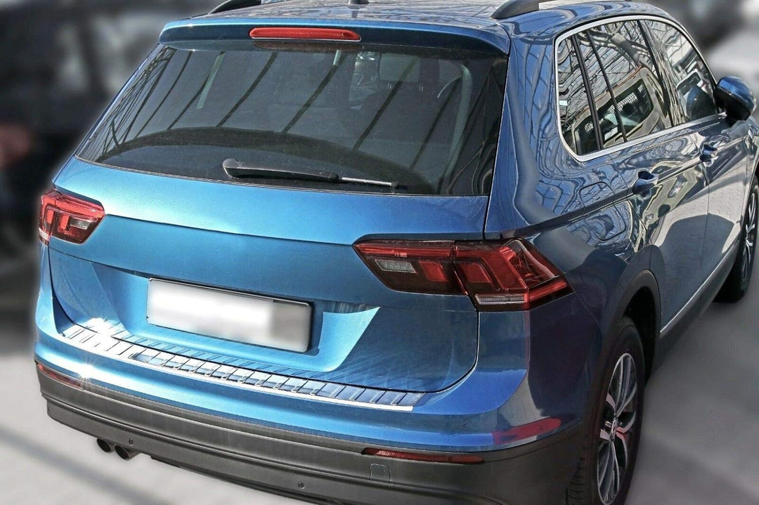 Ladekantenschutz Edelstahl CHROM kompatibel für VW TIGUAN II und ALLSPACE | ab 2016 | | mit Abkantun