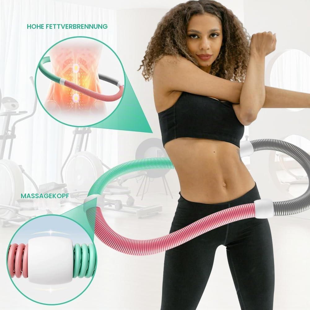 Hoola Hoop Reifen für Erwachsene, Weicher Hoola Hoop Gewichtet, Fitness Hoop,Gewichteter Fitness Hoo