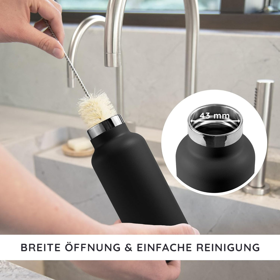 Bambaw Trinkflasche Edelstahl 350ml, Kleine Wasserflasche, Edelstahl Trinkflasche Isoliert, Thermofl