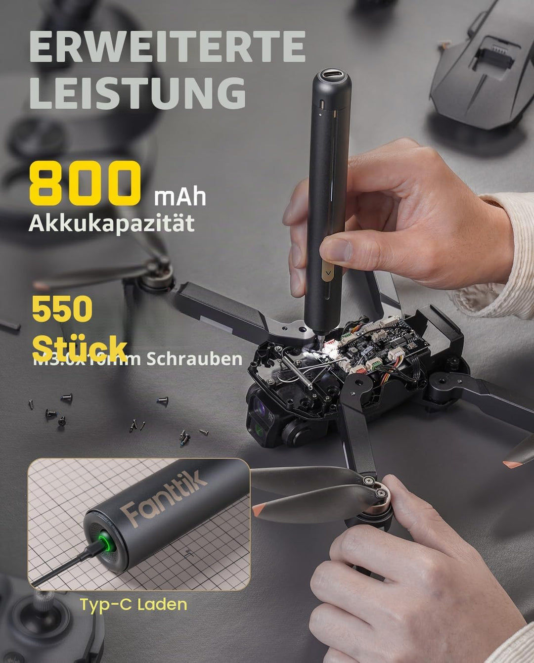 Fanttik T1 Max Präzisions Lötkolben Set und Fanttik E2 Ultra 3.7V Mini Elektro Schraubendreher Set