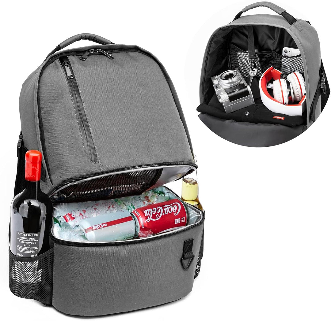 Kühlrucksack 28L Isolierter Kühltasche Picknickrucksack Doppelte Schicht Klein Thermo Rucksack für C