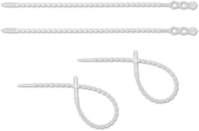 1000 x Blitzbinder Rasterschlaufen Universalbinder Kabelbinder in transparent 180 mm lang 694218, 18