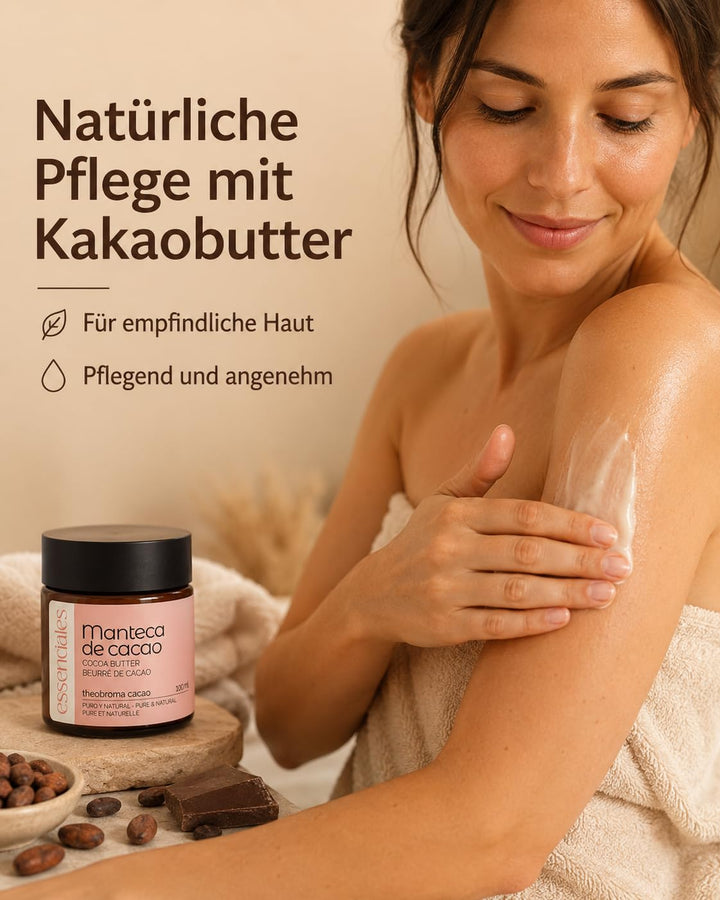 Kakaobutter Bio Nativ Kaltgepresst Theobroma Cacao Butter Natürlich Reine Pflege Haut Haar Körper Li