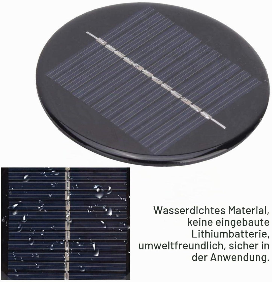 Solar Ersatzoberteil, Runde Sonnenkollektor, 4 Stück 6 V 80 Mm Durchmesser Runder Solarpanelersatz,