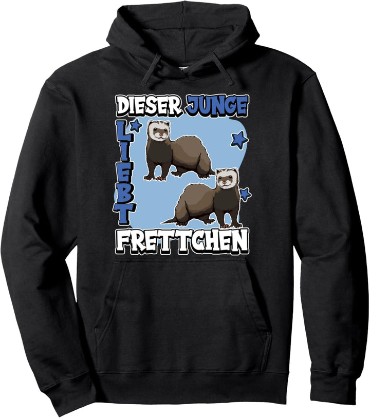 Kinder Frettchen Sachen Dieser Junge liebt Frettchen Pullover Hoodie