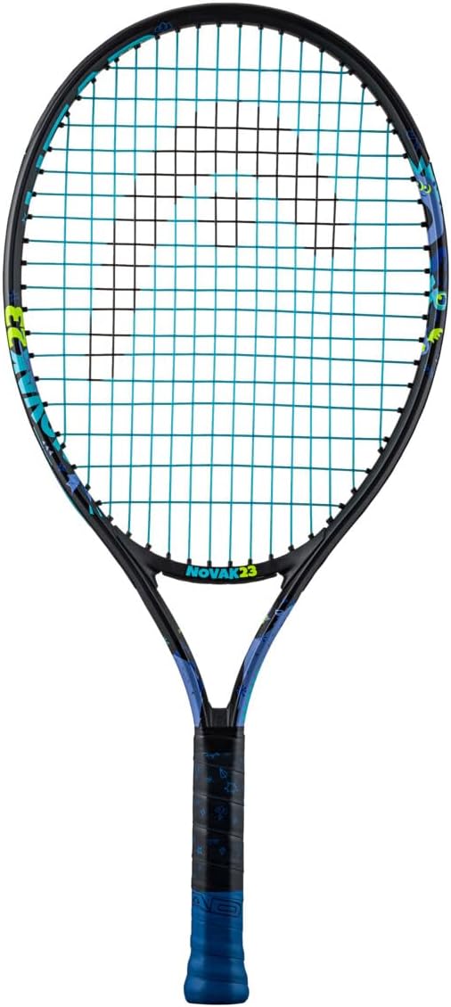 HEAD Novak 23 Tennisschläger, Schwarz/Blau, 6-8 Jahre