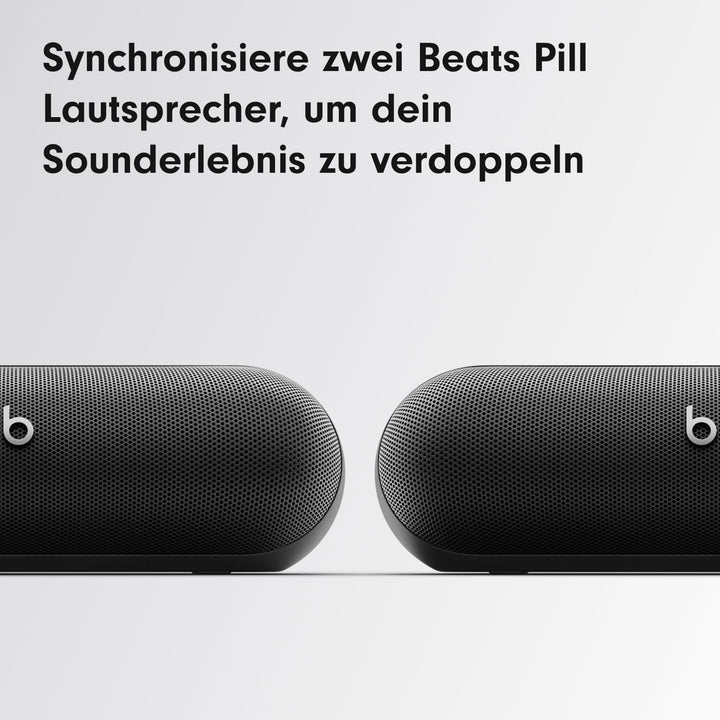 Beats Pill Tragbarer Bluetooth-Lautsprecher, Bis zu 24 Stunden Akkulaufzeit, Wasserabweisend, Kompat