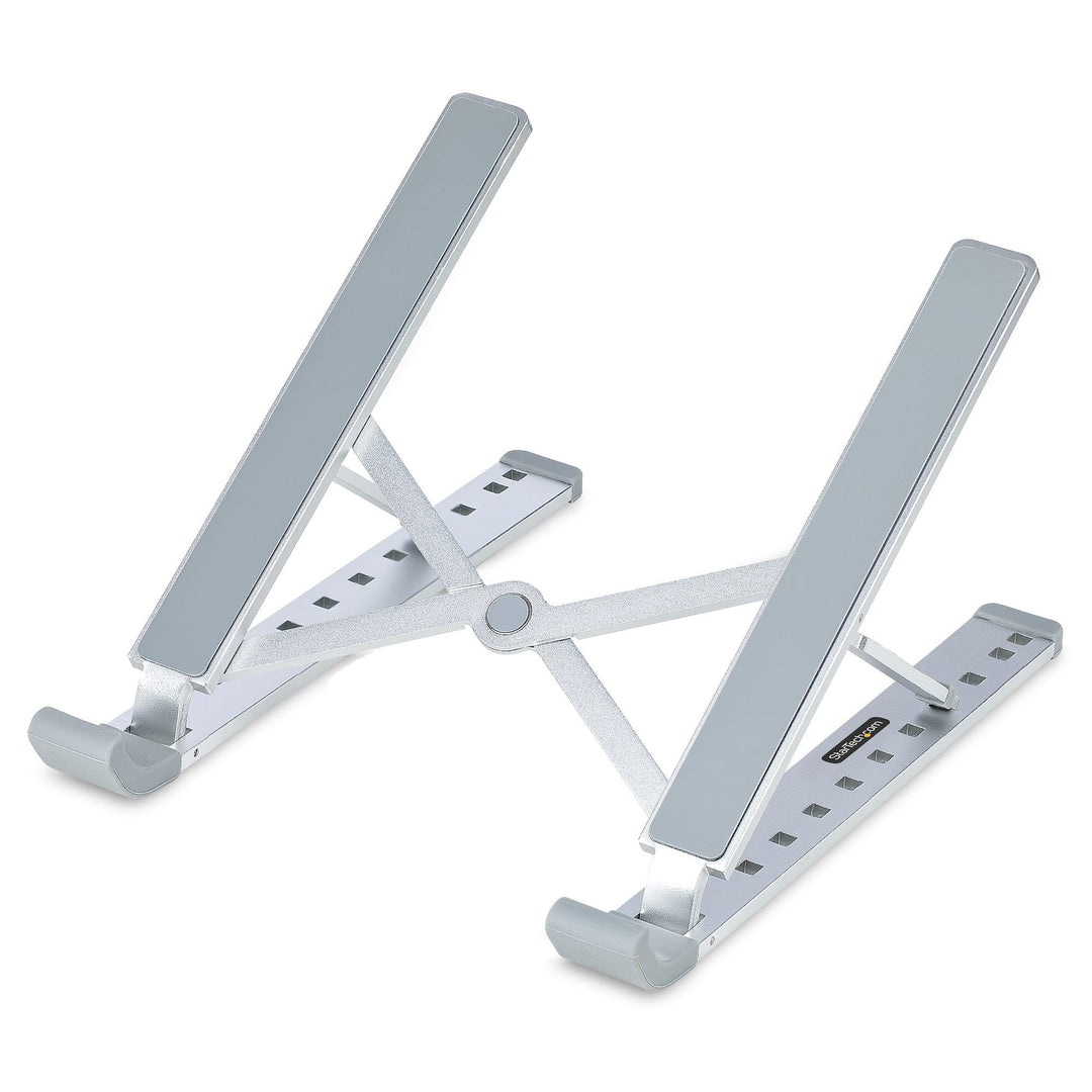 StarTech.com Foldable Laptop Riser Stand, Portable Height Adjustable Ergonomic Laptop Stand, Ventila