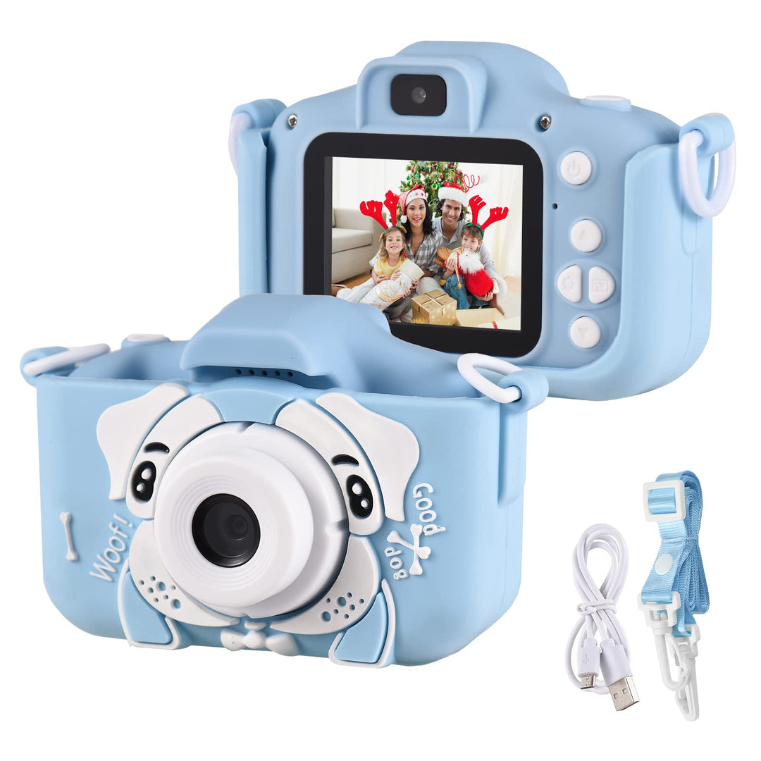 Andoer KinderKamera, Digitalkamera Kinder 1080P, 2,0" Kamera Kinder Fotoapparat mit Umhängeband, Ges