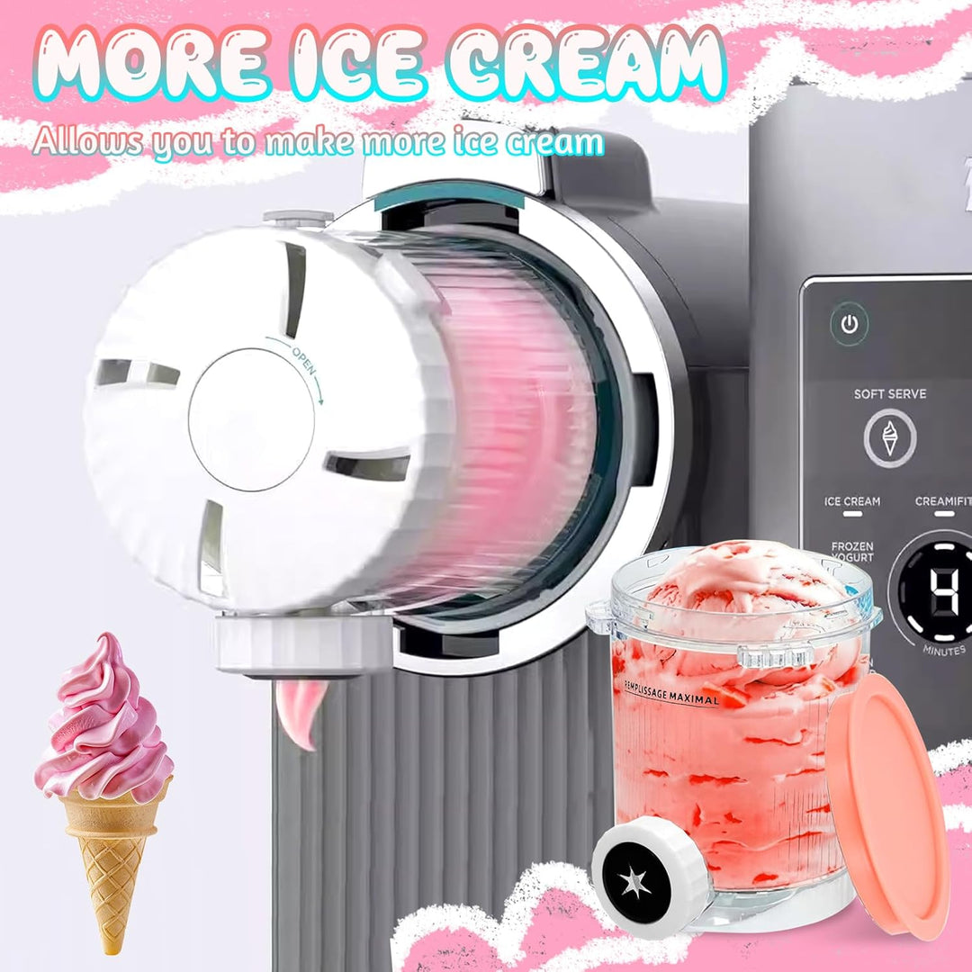 4 Stück Ninja Creami Behälter 480ml, BPA-frei & Spülmaschinenfest, Kompatibel mit Ninja NC300/NC301/