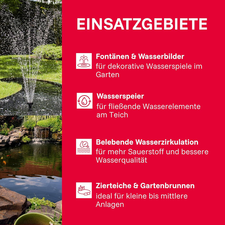 T.I.P. Wasserspielpumpe WPS 2000 R (bis 2.000 l/h Fördermenge, Förderhöhe max. 2,5 m, für den Einsat