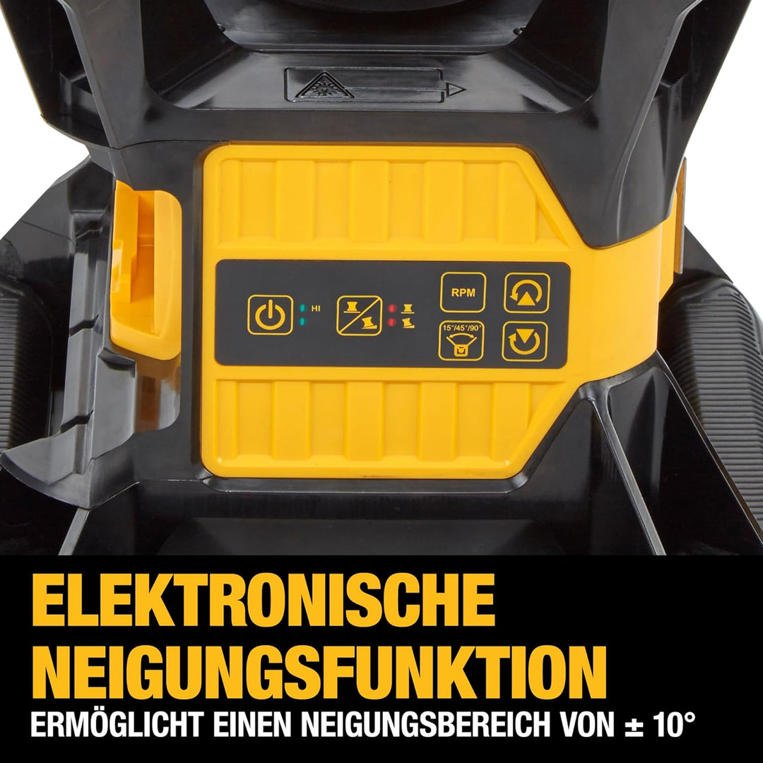 DEWALT 18V Akku Rotationslaser Rot DCE074D1R (mit einfachem Vertikal-Lot, selbstnivellierender, Arbe