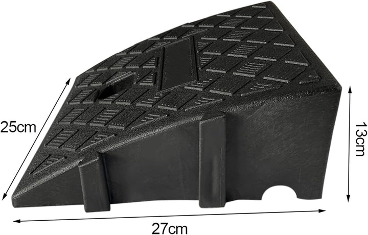 Bordsteinrampe 11/13 cm Hohe, Auto Rampen Kunststoff, Tragbare Robuste Schwellenrampe für Auto Einfa
