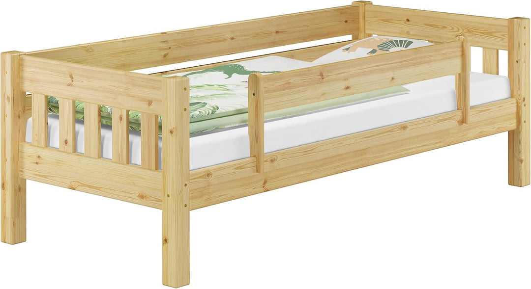 Erst-Holz Kindersicherung zum Aufstecken auf den Bettrahmen Massive Kiefer oder weiss V-60.Kisi-B25,