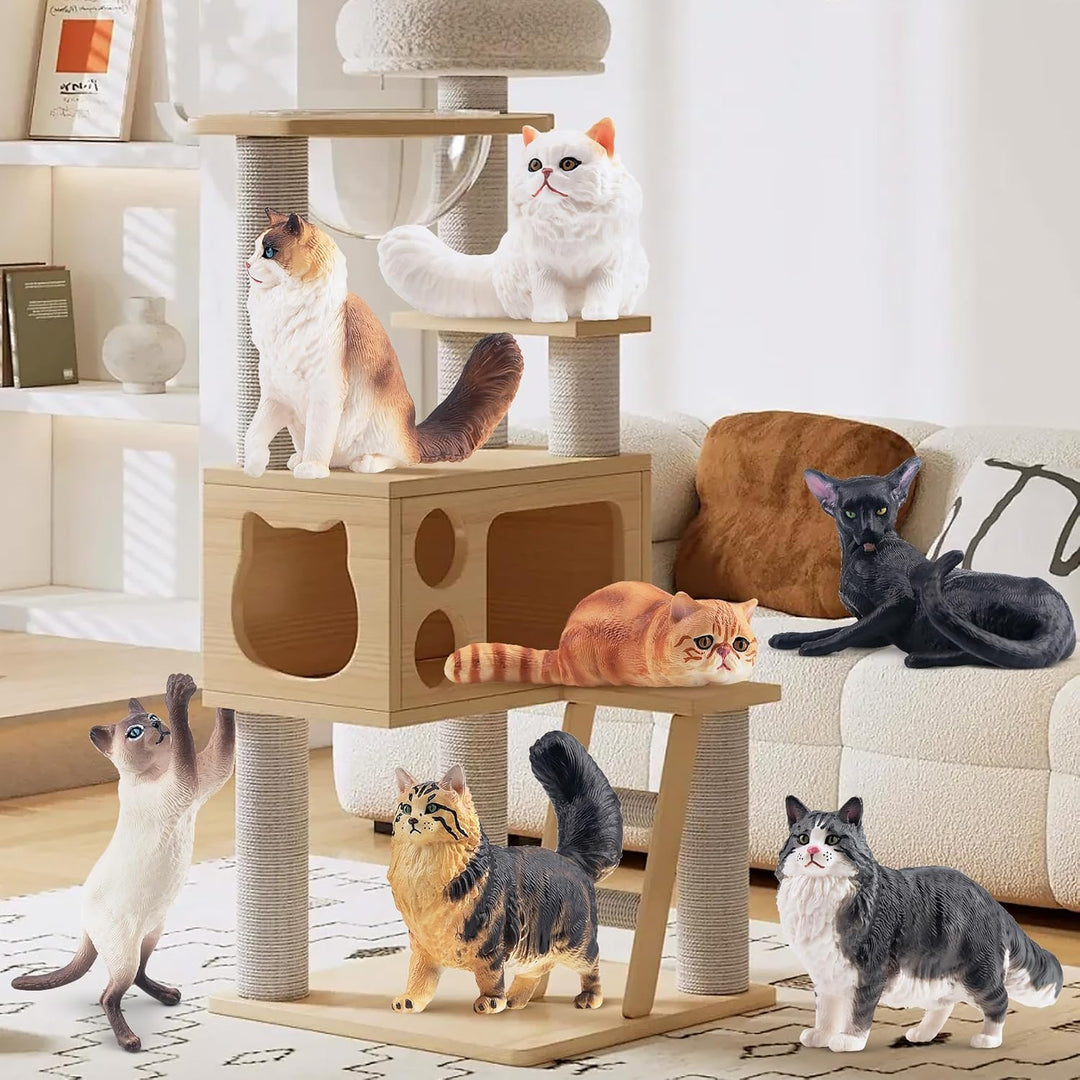 Katze Figuren Playset, 12PCS niedliche Miniatur Katze Figur Spielzeug, Kuchen Topper für Geburtstags