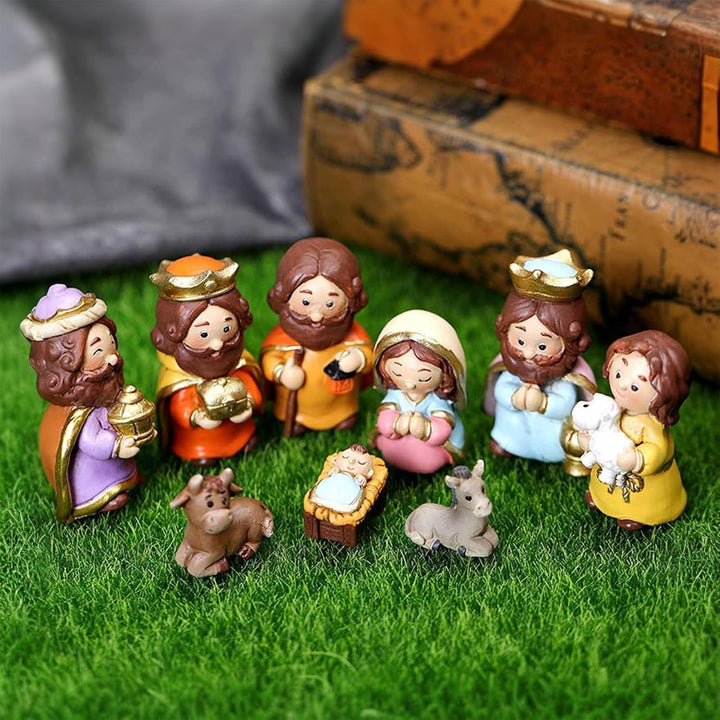 Realistische Krippe Set mit Jesuskind, Harz zahlt traditionelle Urlaubsheimtafeldekoration
