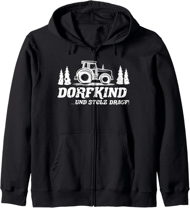 Landwirt Dorfkind & Stolz drauf Dorfkinder Spruch Bauernhof Kapuzenjacke