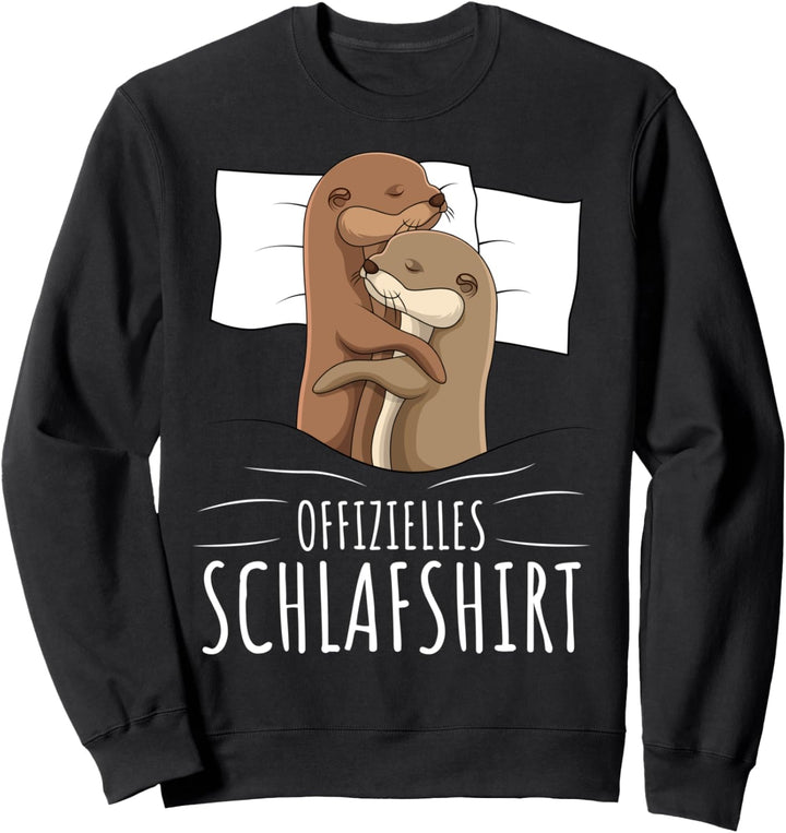 Offizielles Schlafshirt Otter Schlafanzug Seeotter Sweatshirt