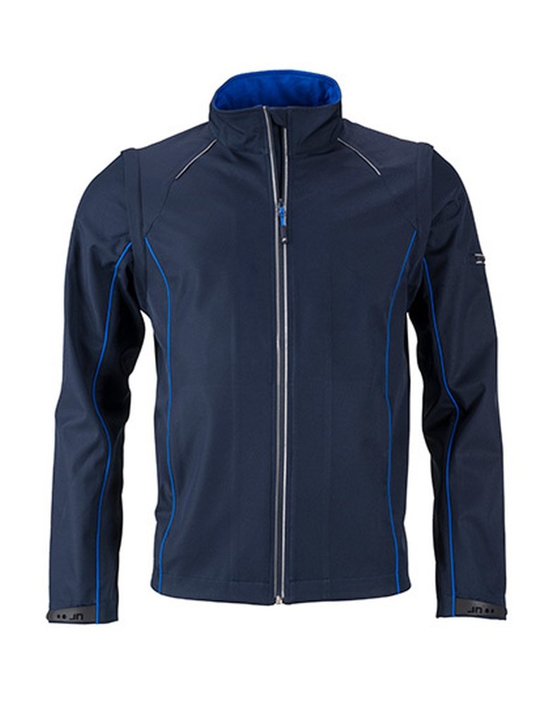 Men`s Zip-Off Softshell Jacket, Grösse:S, Farbe:Navy-Royal