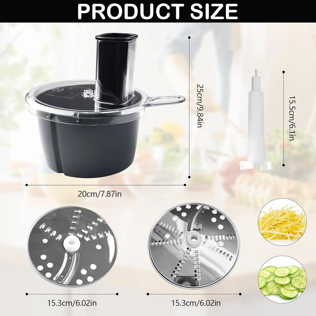Gemüseschneider, Multifunktionaler Gemüsehobel für TM5 TM6 Zucchini Spaghetti Schneider aus Edelstah