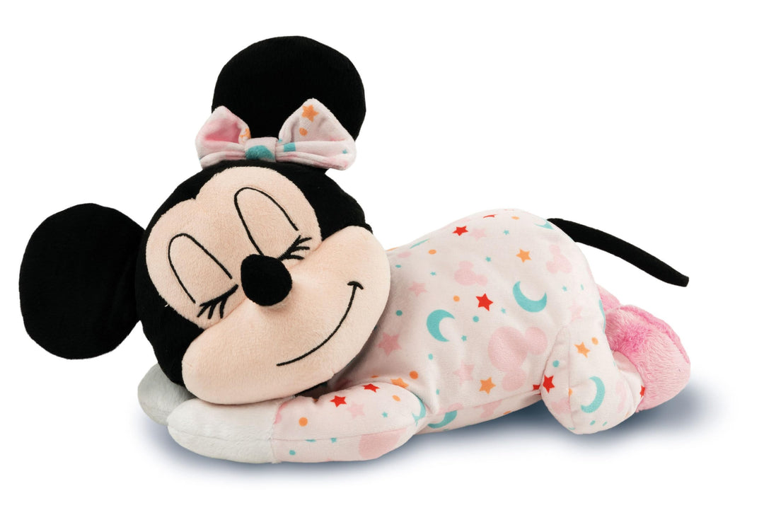 Clementoni Disney Baby Minnie Plüschfigur - Schlafende Baby Minnie mit Licht und Sound, Super-weiche