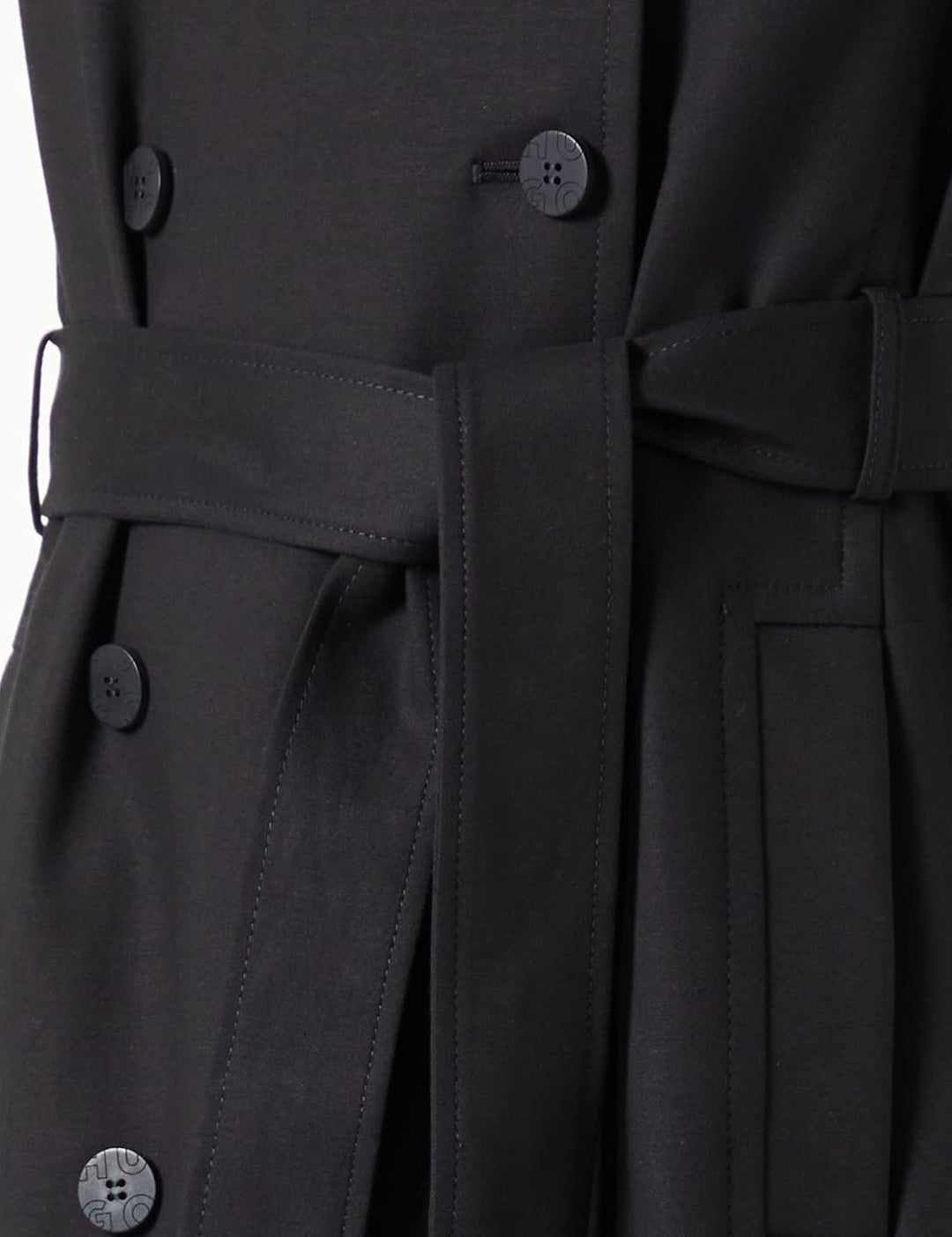 HUGO Damen Trenchcoat 38 Black1, 38 Black1