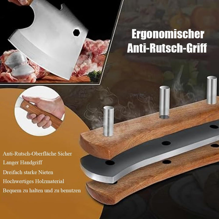 Kitory Hackmesser 15 cm Klinge, Küchenbeil für gefrorenes Fleisch und grosse Knochen, Extrem Scharf
