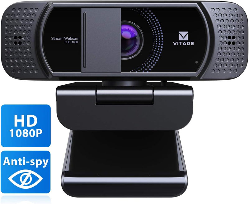 VITADE 672 HD USB Desktop Laptop Webcam 1080P with Microphone and Cover for Streaming Games Conferen