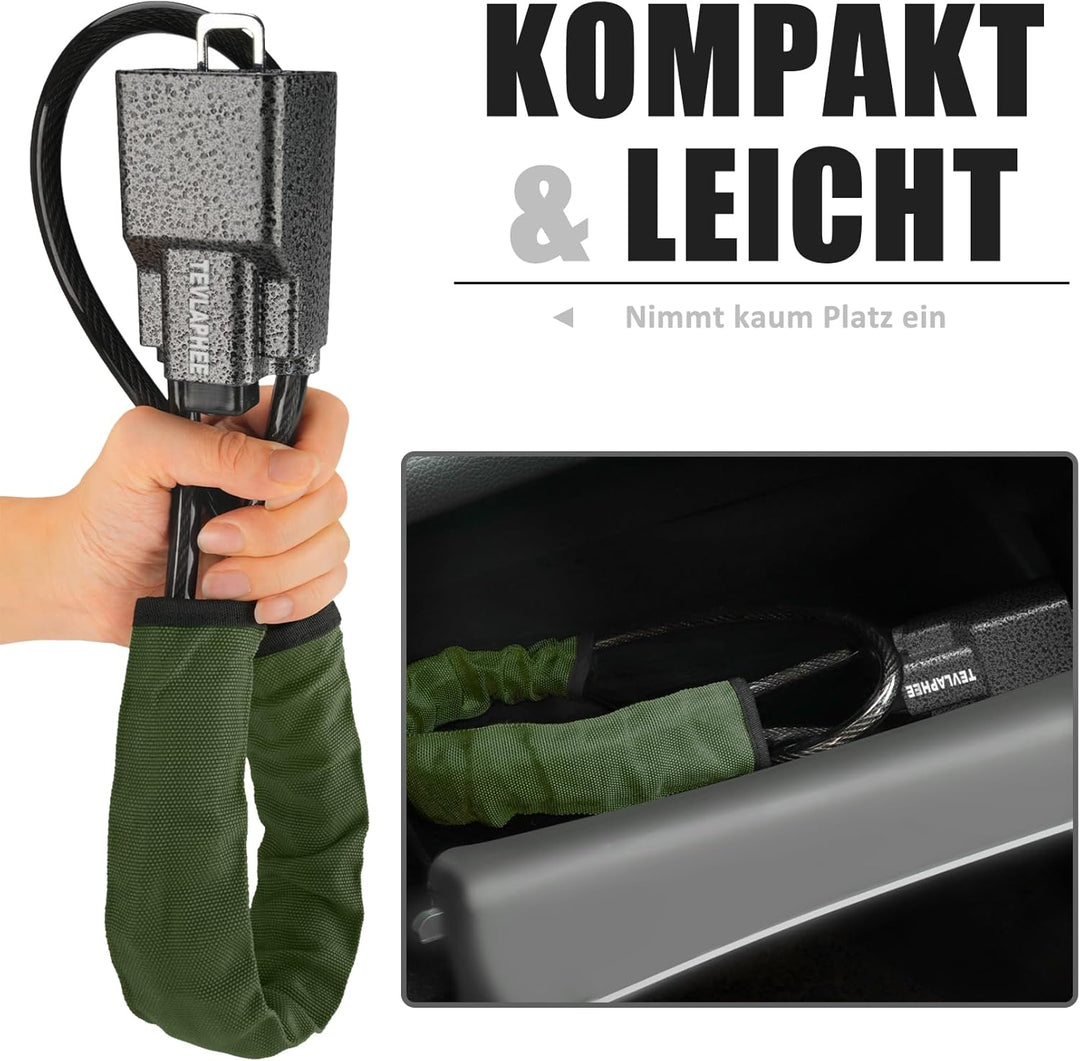 Tevlaphee Lenkradkralle Aufgerüstetes, Lenkradschloss für Auto, Metallkopf, Sichtbares Auto-Diebstah