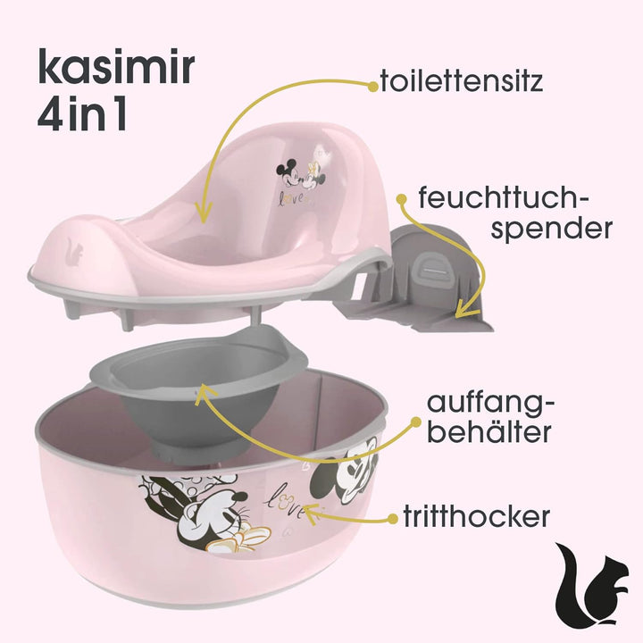 keeeper Minnie Babytopf deluxe 4in1, Töpfchen + Toilettensitz + Hocker + Feuchttuchspender, Ab ca. 1