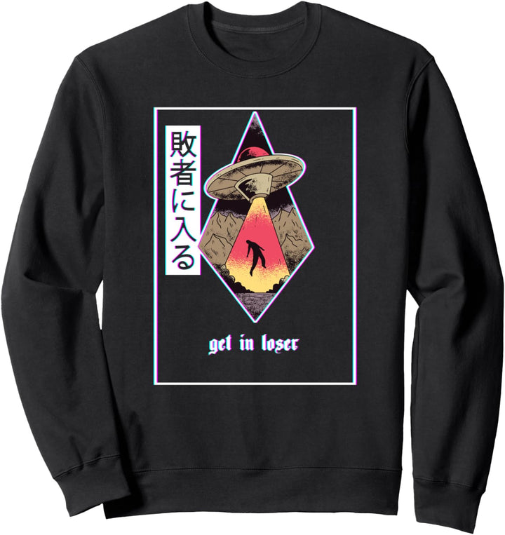 Aesthetic Alien Ufo Grunge Aesthetic Vaporwave Japanese Sweatshirt