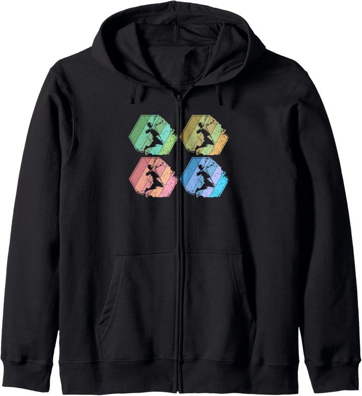 Badminton Retro Design für einen Badmintonspieler Kapuzenjacke