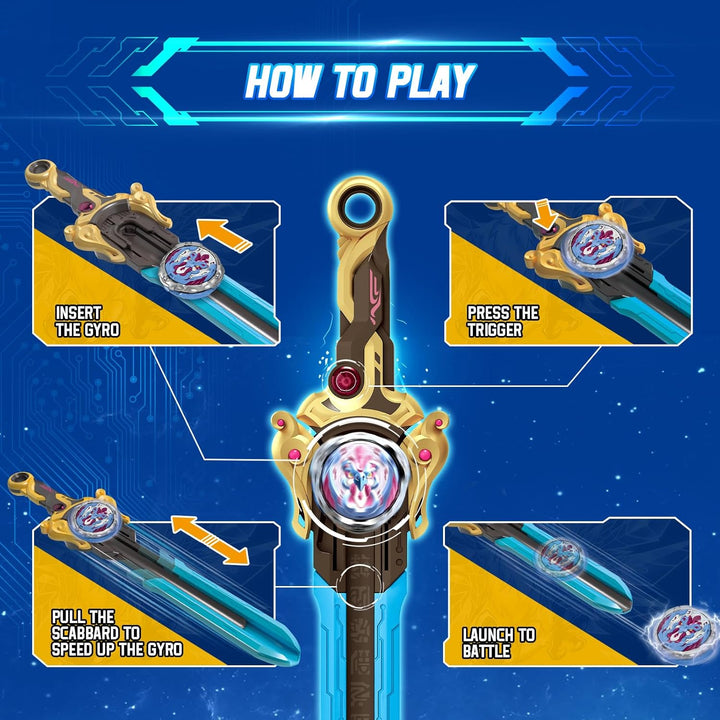INFINITY NADO Kreisel für Kinder Metall Spielzeug Jungen, Battle Tops Kreisel Launcher Spielzeug, Sp
