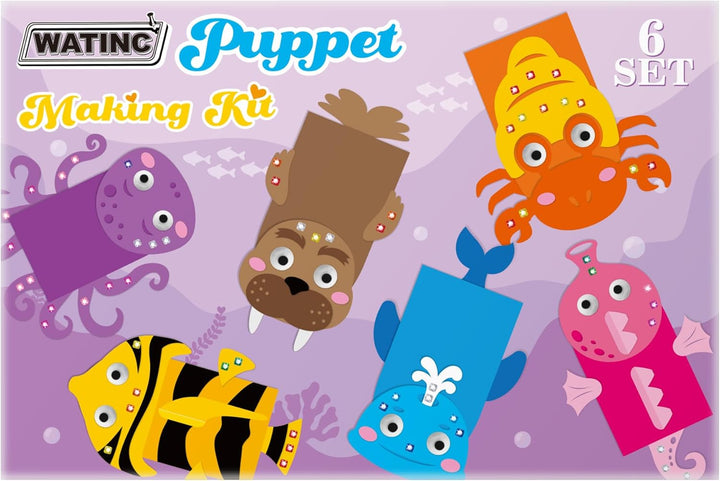 WATINC Felt Handpuppe DIY Art Craft Set 6 Stück Puppentheater Kreatives DIY-Set zum Selbermachen für