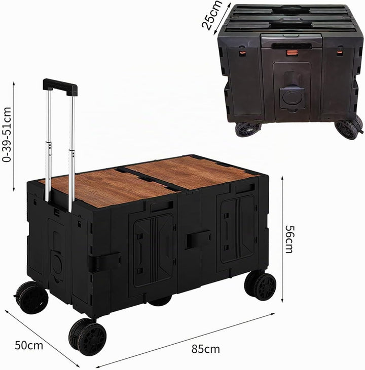 Klappbarer Gartenwagen, multifunktionaler Kinderwagen mit Tischdeckel, 150L, 70KGS Kapazität, tragba