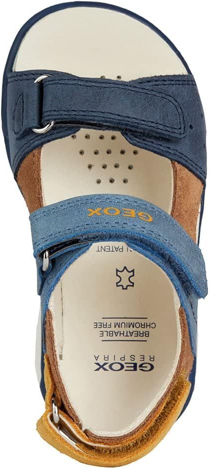 Geox Jungen B Delhi Boy Sandal, Blue Lt Brown