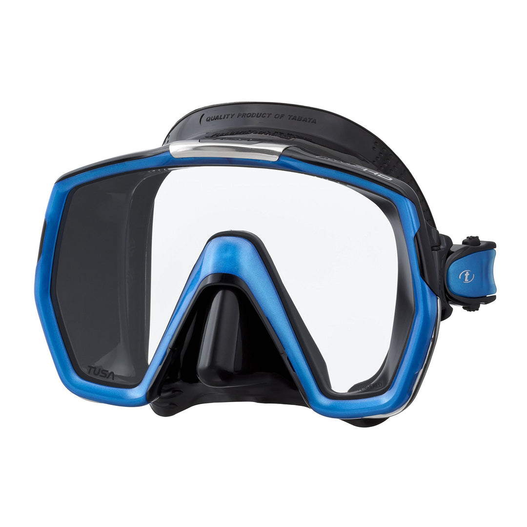Taucherbrille Tusa Freedom HD - einglas tauchmaske schnorchelmaske erwachsene profi (M-1001) azul/ne