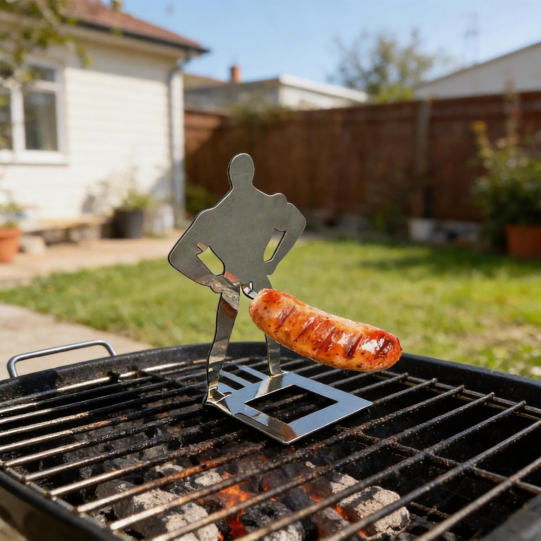 Grillmännchen für Wurst | 4 Stück Würstchenhalter Grill Männchen | Bratwurst Halter | Hot Dog Halter