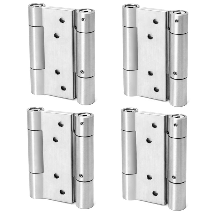 QWORK® Pendeltürband Türscharnier, 304 Edelstahl Scharniere für Pendeltür und Schwingtür für Cafe, S