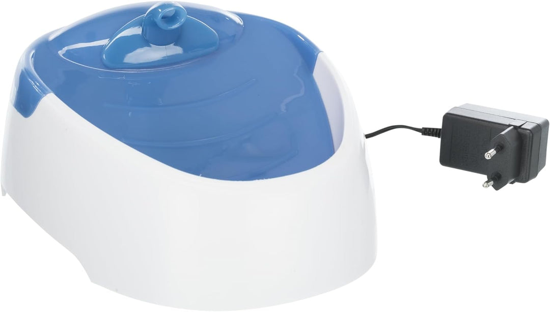 TRIXIE elektronischer Wasserspender "Trinkbrunnen Duo Stream, Kunststoff, 1 l/20 × 12 × 23 cm, weiss