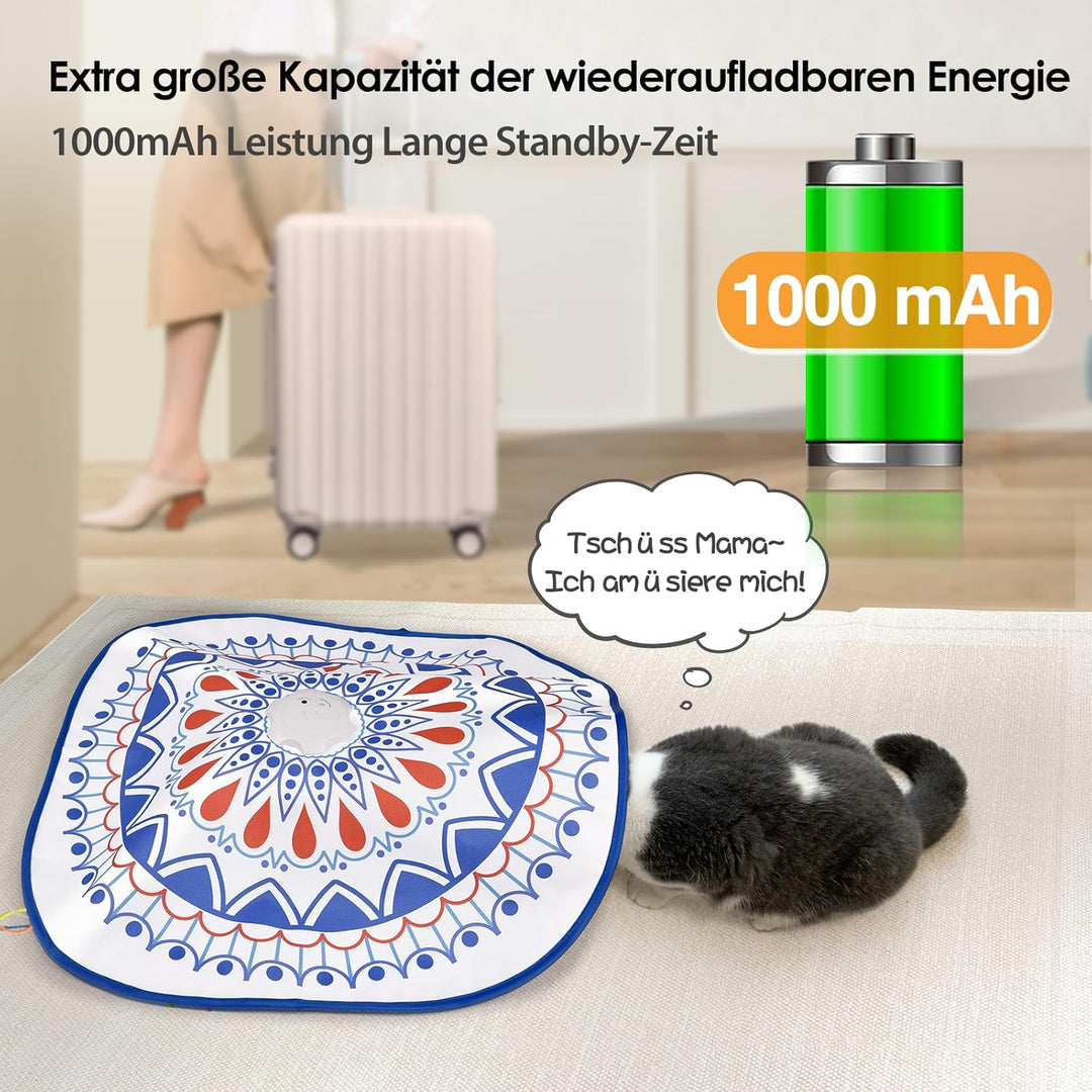 GoldenSun Katzenspielzeug, Aufladbares Interaktives 4-in-1 Katzen Zubehör im Innenbereich, Kitten Sp