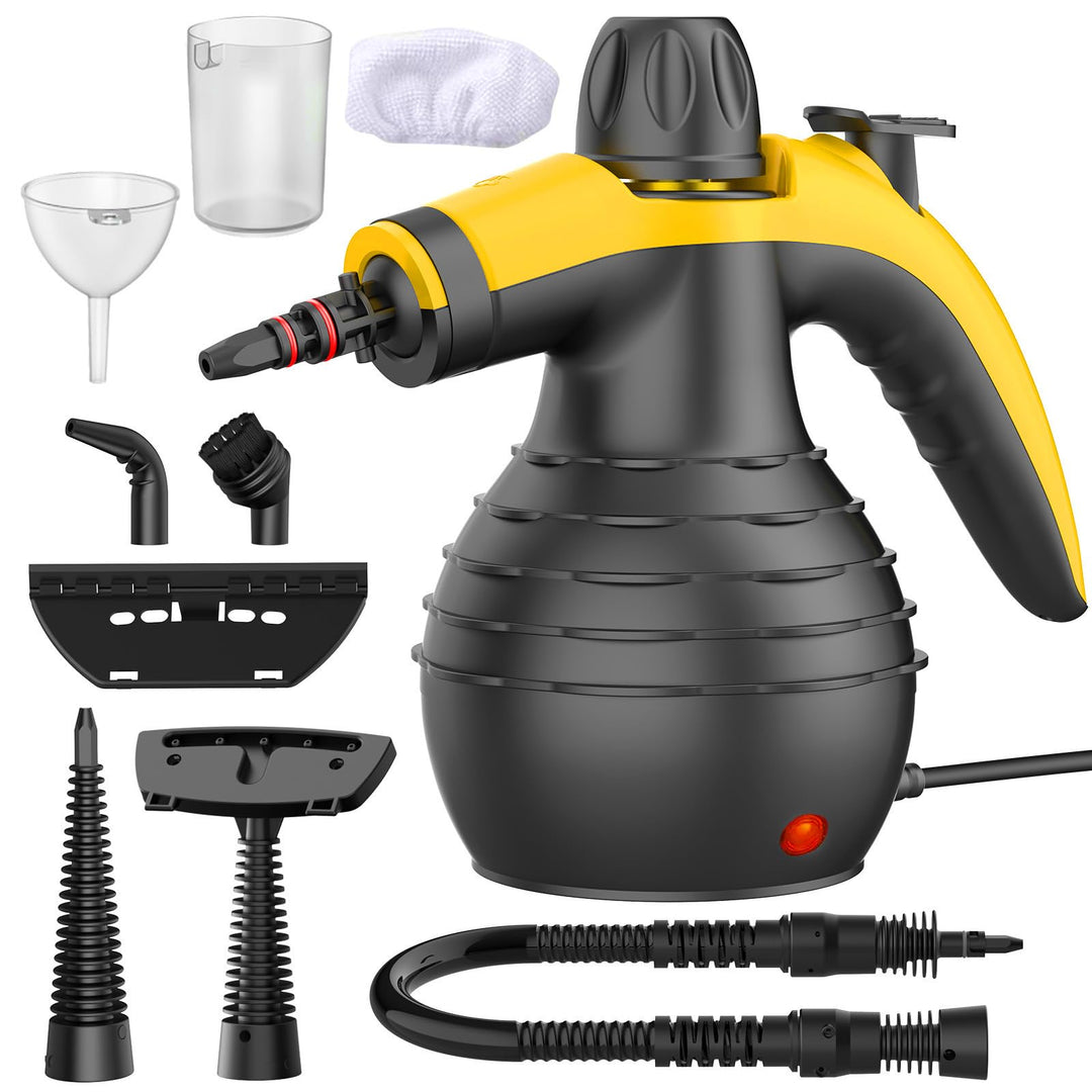 Dampfreiniger, 1050W Hochleistung Dampfreiniger Handgerät, Mit 9 speziellen Fleckenentfernungszubehö