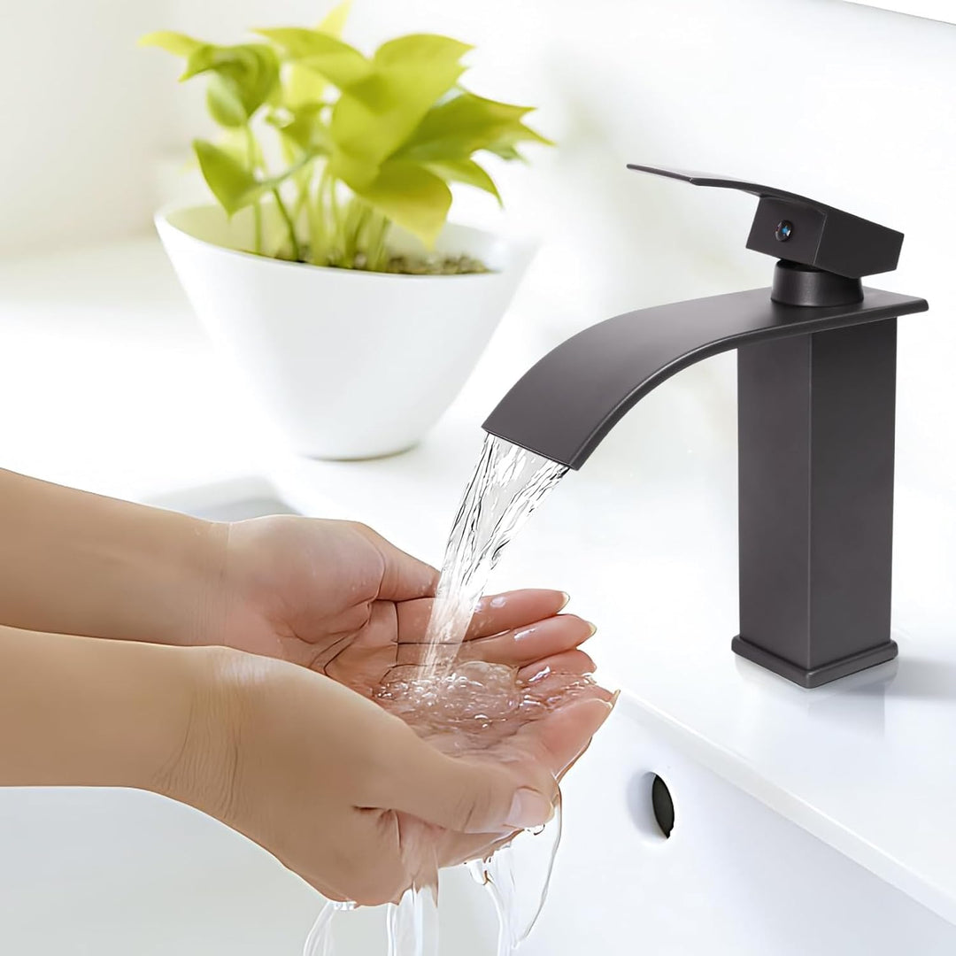 Wasserhahn Bad Wasserfall Wasserhahn Edelstahl Waschbeckenarmatur Waschtischarmatur Waschbecken Arma