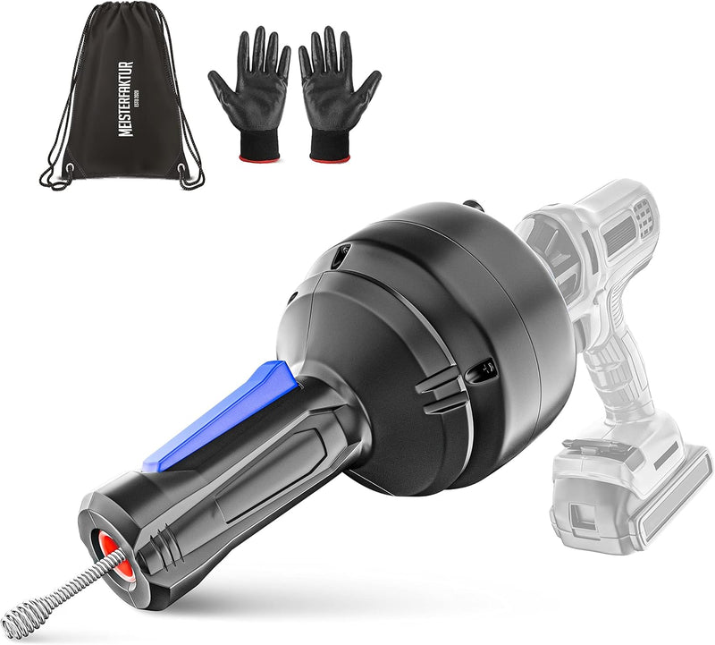 Meisterfaktur Rohrreinigungsspirale Pro [5 m] - innovativer Mechanismus - Ideale Abflussspirale für