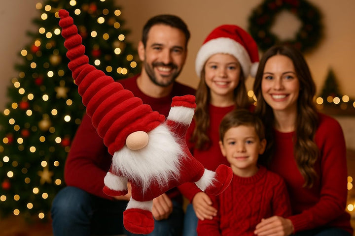 KAMACA XL Deko WICHTEL auf einem Bein stehend 60 cm hoch tolle Dekoidee in Winter Weihnachten (XL Wi