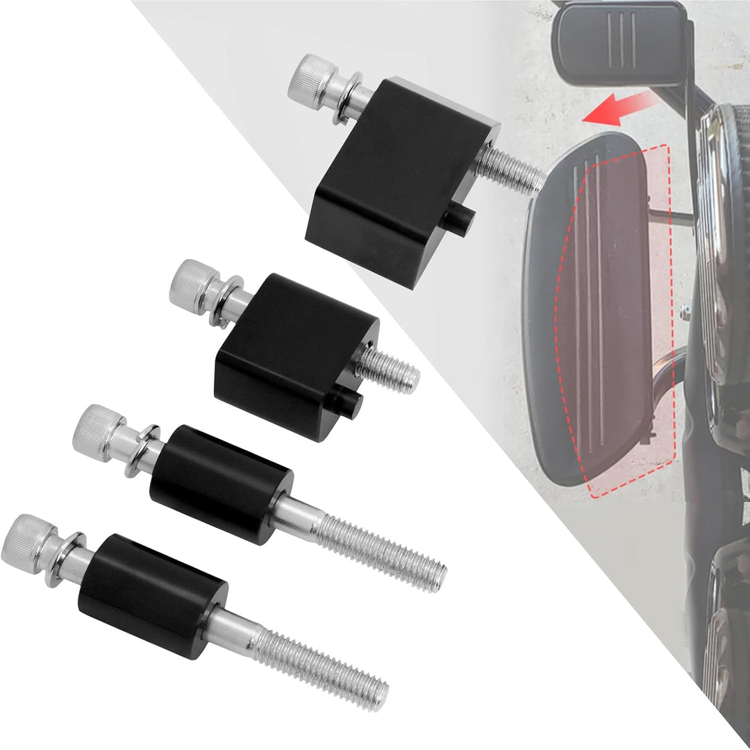 HDBUBALUS 3,8 cm (1 1/4 Zoll) Fahrer-Bodenleisten-Erweiterungssatz, passend für Harley Touring Elect