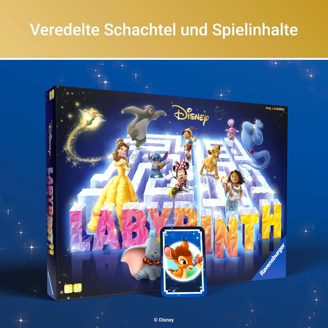 Ravensburger 27460 - Disney 100 Labyrinth - Der Familienspiel-Klassiker für 2-4 Spieler ab 7 Jahren